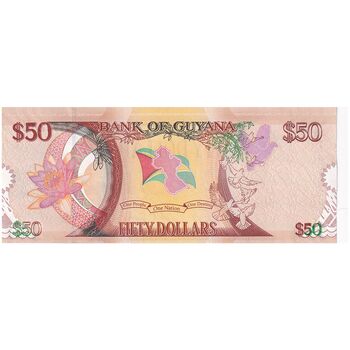 اسکناس 50 دلار 2016 جمهوری - تک - UNC63 - گویان