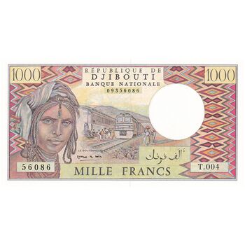 اسکناس 1000 فرانک بدون تاریخ (1991-2005) جمهوری - DMH - تک - UNC63 - جیبوتی