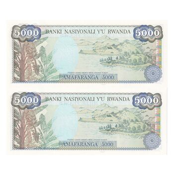 اسکناس 5000 فرانک 1988 جمهوری - جفت - UNC63 - رواندا