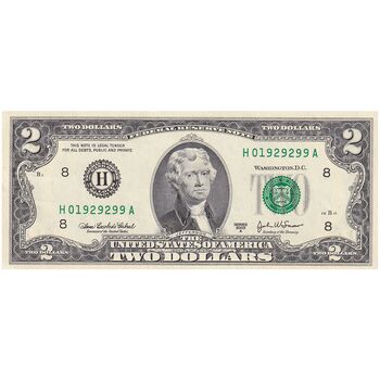 اسکناس 2 دلار 2003 جمهوری فدرال - H (سنت لوئیس) - تک - UNC62 - آمریکا