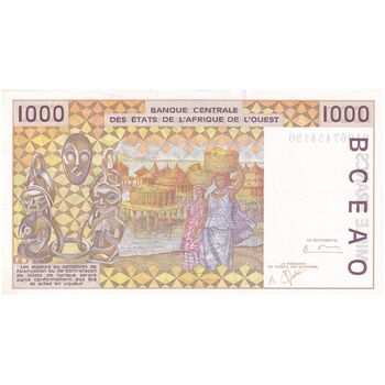 اسکناس 1000 فرانک 2001 - تک - UNC62 - جامعه اقتصادی کشورهای غرب آفریقا (ساحل عاج)