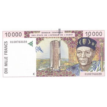 اسکناس 10000 فرانک 2001 - تک - UNC62 - جامعه اقتصادی کشورهای غرب آفریقا (بورکینافاسو)