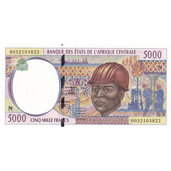 اسکناس 5000 فرانک 2000 - تک - UNC61 - آفریقای مرکزی (گینه استوایی)