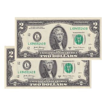 اسکناس 2 دلار 2017 جمهوری فدرال - L (سان فرانسیسکو) - جفت - AU - آمریکا