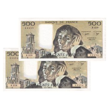 اسکناس 100 فرانک 1985 جمهوری پنجم - جفت - AU - فرانسه