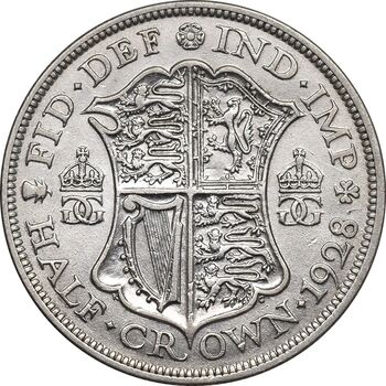 سکه 1/2 کرون 1925 جرج پنجم - AU50 - انگلستان