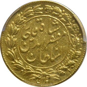 سکه طلا 1 تومان 1318 تصویری - UNC - cleaned - مظفرالدین شاه