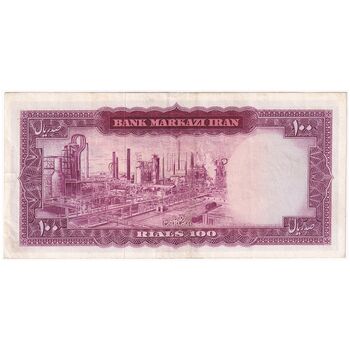 اسکناس 100 ریال (هویدا - سمیعی) - تک - AU50 - محمد رضا شاه