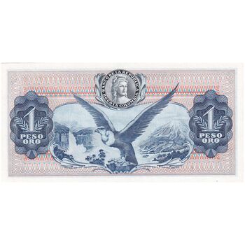 اسکناس 1 اورو پزو 1974 جمهوری - تک - UNC63 - کلمبیا