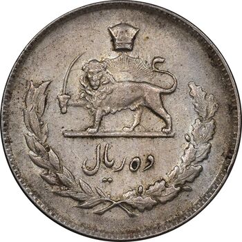سکه 10 ریال 1349 - AU55 - محمد رضا شاه