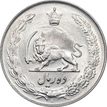 سکه 10 ریال 1335 - MS61 - محمد رضا شاه