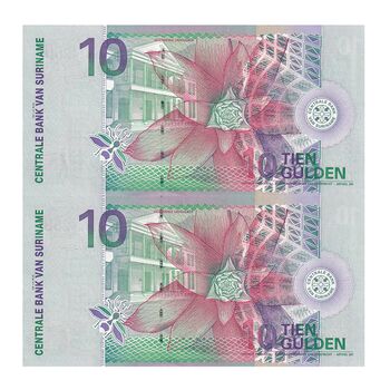 اسکناس 10 گلدن 2000 جمهوری - جفت - UNC63 - سورینام