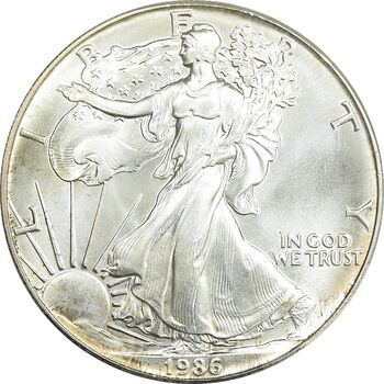 مدال یادبود 1 دلار 1986 عقاب - PF65 - آمریکا