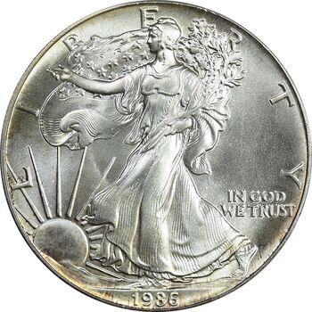 مدال یادبود 1 دلار 1986 عقاب - PF65 - آمریکا