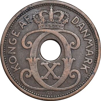 سکه 5 اوره 1927 کریستیان دهم - EF40 - دانمارک