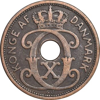 سکه 5 اوره 1927 کریستیان دهم - EF40 - دانمارک