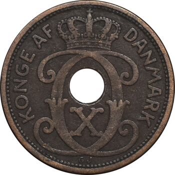 سکه 2 اوره 1929 کریستیان دهم - EF40 - دانمارک