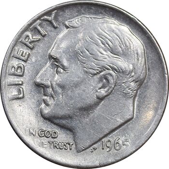 سکه 1 دایم 1965 روزولت - EF45 - آمریکا