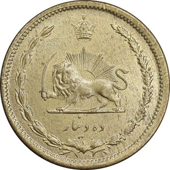 سکه 10 دینار 1319 برنز - MS63 - رضا شاه