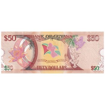 اسکناس 50 دلار 2016 جمهوری - تک - UNC63 - گویان