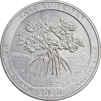 سکه کوارتر دلار 2020D پارک ملی تاریخی خلیج نمک - AU - آمریکا