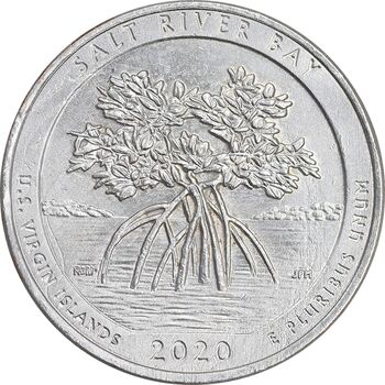 سکه کوارتر دلار 2020P پارک ملی تاریخی خلیج نمک - AU - آمریکا