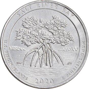 سکه کوارتر دلار 2020P پارک ملی تاریخی خلیج نمک - AU - آمریکا