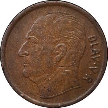 سکه 5 اوره 1966 اولاف پنجم - EF40 - نروژ