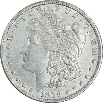 سکه یک دلار 1879 مورگان - AU55 - آمریکا