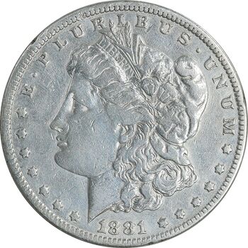 سکه یک دلار 1881 مورگان - VF35 - آمریکا