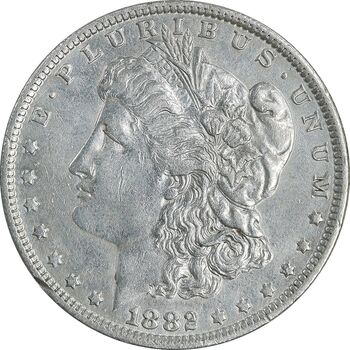 سکه یک دلار 1882 مورگان - EF45 - آمریکا
