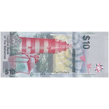اسکناس 10 دلار 2022 الیزابت دوم - تک - UNC63 - باهاما