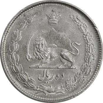 سکه 10 ریال 1324 - MS61 - محمد رضا شاه