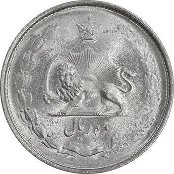 سکه 10 ریال 1324 - MS63 - محمد رضا شاه