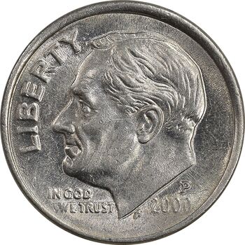 سکه 1 دایم 2000P روزولت - MS61 - آمریکا
