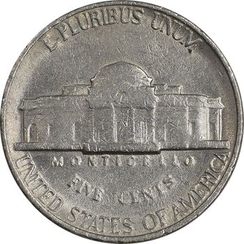 سکه 5 سنت 1990P جفرسون - EF45 - آمریکا