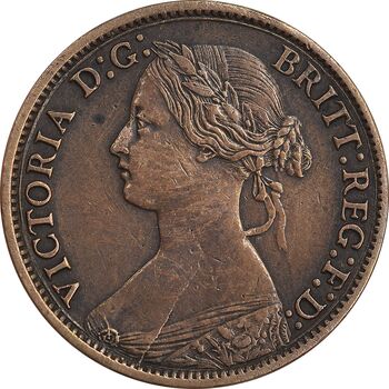 سکه 1 فارتینگ 1866 ویکتوریا - EF45 - انگلستان