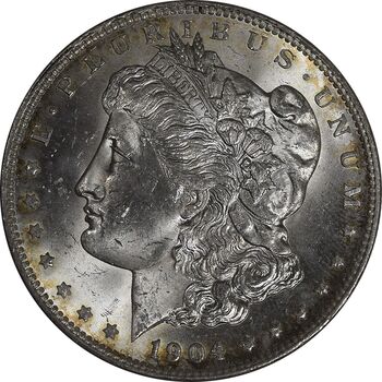 سکه یک دلار 1904O مورگان - MS64 - آمریکا