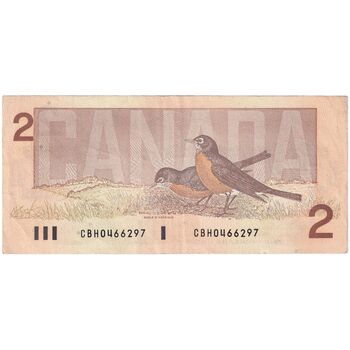 اسکناس 2 دلار 1986 الیزابت دوم - تک - EF - کانادا