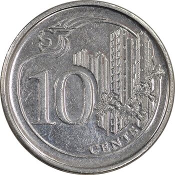 سکه 10 سنت 2015 جمهوری - MS61 - سنگاپور