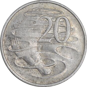 سکه 20 سنت 1980 الیزابت دوم - AU55 - استرالیا