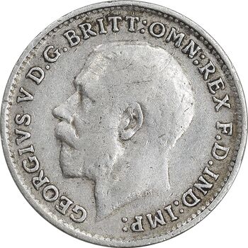 سکه 3 پنس 1920 جرج پنجم - EF40 - انگلستان