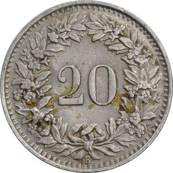 سکه 20 راپن 1944 دولت فدرال - EF45 - سوئیس