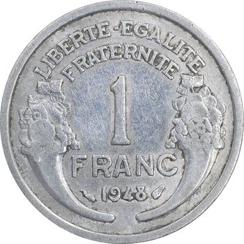 سکه 1 فرانک 1948 جمهوری چهارم - EF40 - فرانسه