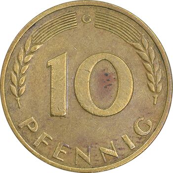 سکه 10 فینیگ 1950G جمهوری فدرال - EF45 - آلمان