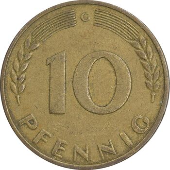 سکه 10 فینیگ 1950G جمهوری فدرال - EF40 - آلمان