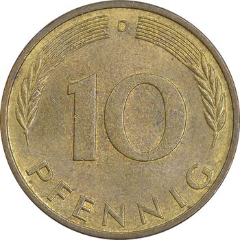 سکه 10 فینیگ 1972D جمهوری فدرال - MS61 - آلمان