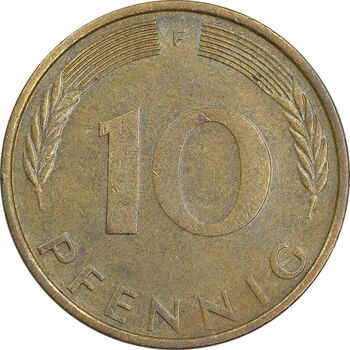 سکه 10 فینیگ 1973F جمهوری فدرال - AU50 - آلمان