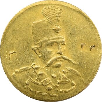 سکه طلا 5000 دینار 1324 تصویری - MS62 - مظفرالدین شاه