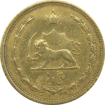 سکه 5 دینار 1316 (6 بزرگ) برنز - F - رضا شاه